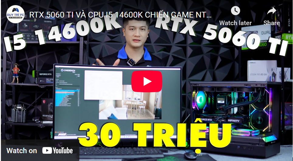 RTX 5060 TI VÀ CPU I5 14600K CHIẾN GAME NTN ? CẤU HÌNH GIÁ RẺ